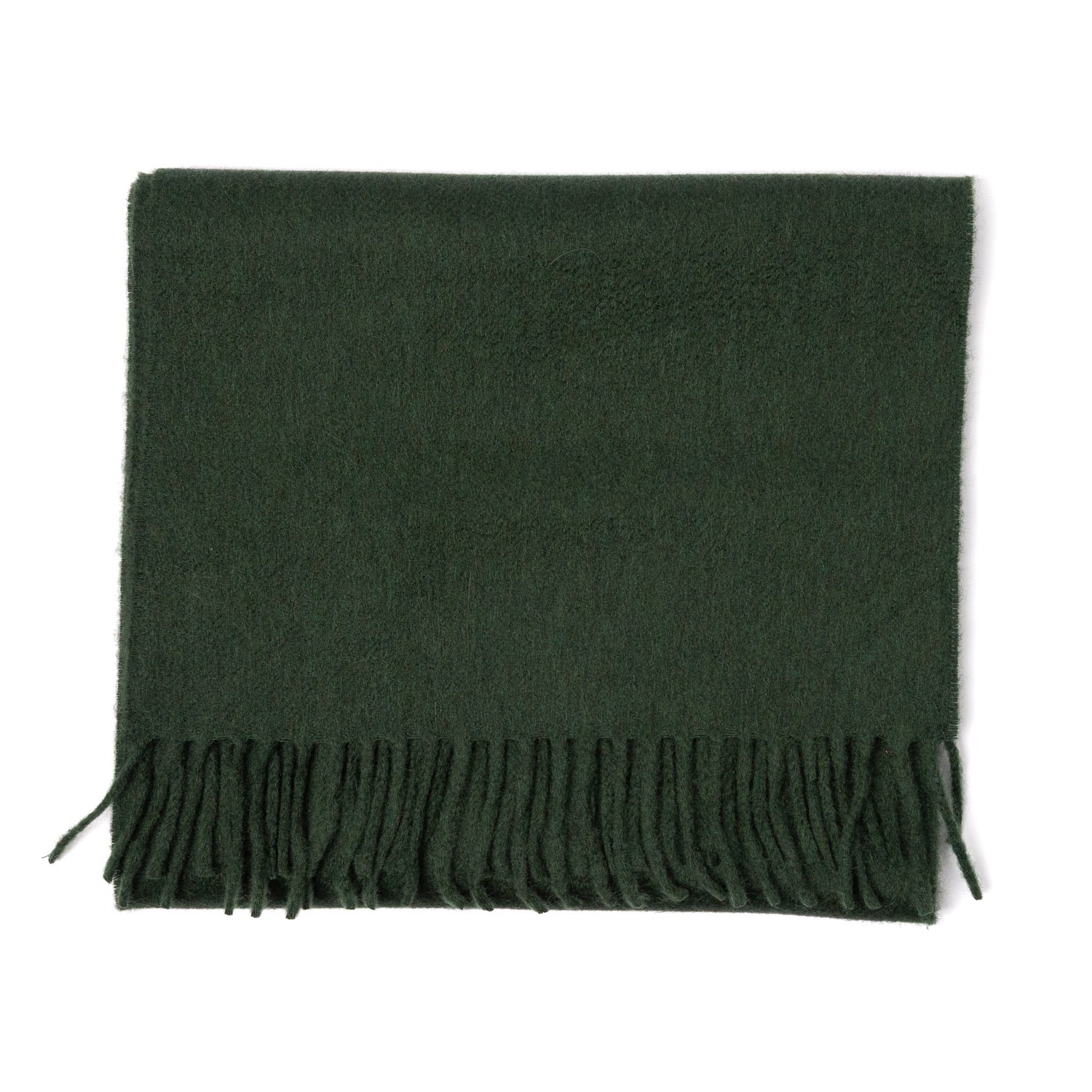MJ Exclusive: Dark Green Scarf "Classic Plain" made of Scottish Cashmere